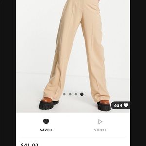 Berksha ASOS petite wide leg tailored pants